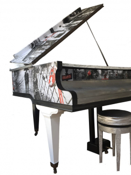 oeuvre, tableau, artiste, artiste peintre, contemporain, atelier , atelier pop art, decoration, galerie, piano